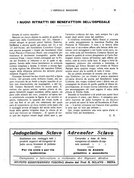 L'Ospedale Maggiore rivista scientifico-pratica dell'Ospedale Maggiore di Milano ed Istituti sanitari annessi