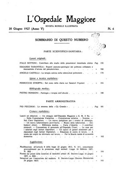 L'Ospedale Maggiore rivista scientifico-pratica dell'Ospedale Maggiore di Milano ed Istituti sanitari annessi