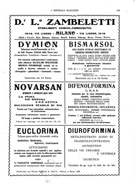 L'Ospedale Maggiore rivista scientifico-pratica dell'Ospedale Maggiore di Milano ed Istituti sanitari annessi