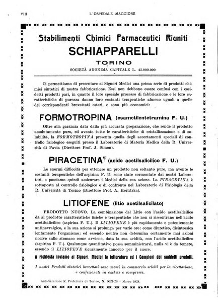 L'Ospedale Maggiore rivista scientifico-pratica dell'Ospedale Maggiore di Milano ed Istituti sanitari annessi