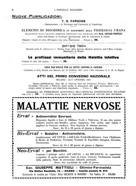 L'Ospedale Maggiore rivista scientifico-pratica dell'Ospedale Maggiore di Milano ed Istituti sanitari annessi