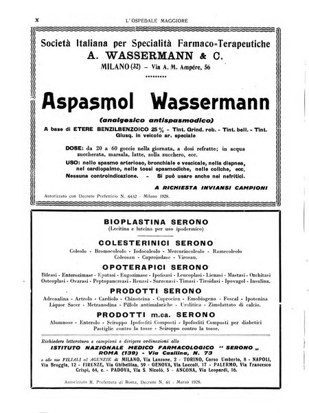 L'Ospedale Maggiore rivista scientifico-pratica dell'Ospedale Maggiore di Milano ed Istituti sanitari annessi