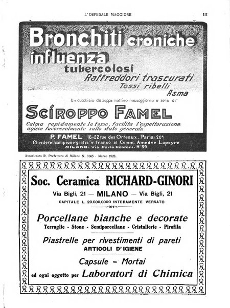 L'Ospedale Maggiore rivista scientifico-pratica dell'Ospedale Maggiore di Milano ed Istituti sanitari annessi