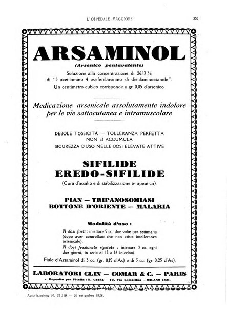 L'Ospedale Maggiore rivista scientifico-pratica dell'Ospedale Maggiore di Milano ed Istituti sanitari annessi