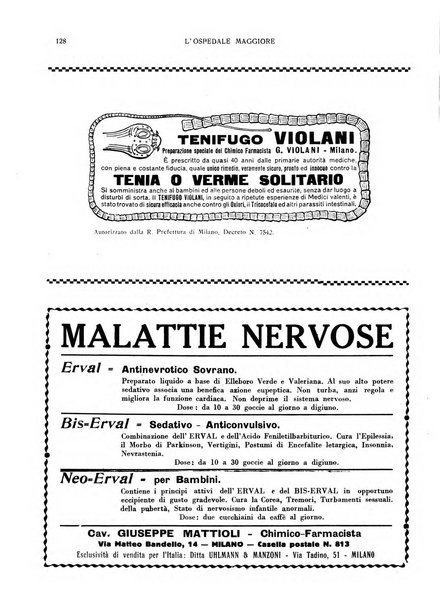 L'Ospedale Maggiore rivista scientifico-pratica dell'Ospedale Maggiore di Milano ed Istituti sanitari annessi