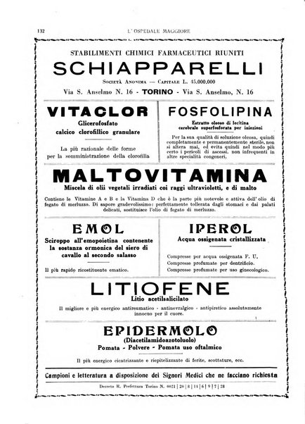 L'Ospedale Maggiore rivista scientifico-pratica dell'Ospedale Maggiore di Milano ed Istituti sanitari annessi