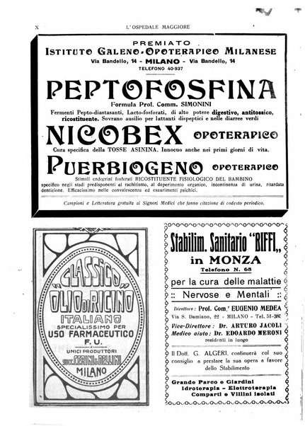 L'Ospedale Maggiore rivista scientifico-pratica dell'Ospedale Maggiore di Milano ed Istituti sanitari annessi