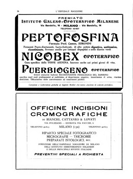 L'Ospedale Maggiore rivista scientifico-pratica dell'Ospedale Maggiore di Milano ed Istituti sanitari annessi