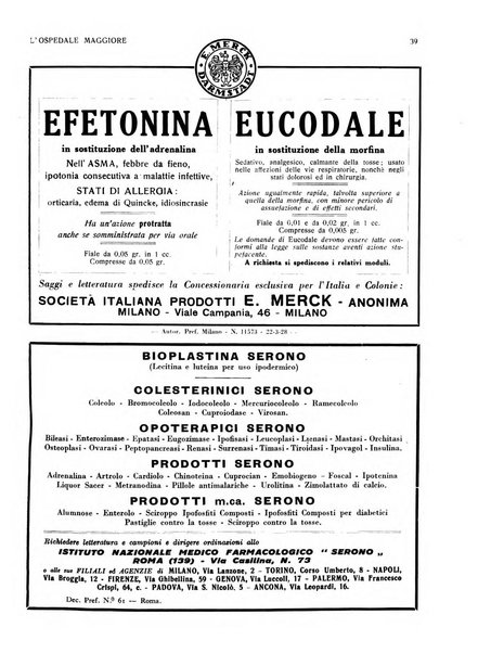 L'Ospedale Maggiore rivista scientifico-pratica dell'Ospedale Maggiore di Milano ed Istituti sanitari annessi