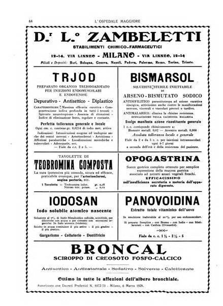 L'Ospedale Maggiore rivista scientifico-pratica dell'Ospedale Maggiore di Milano ed Istituti sanitari annessi