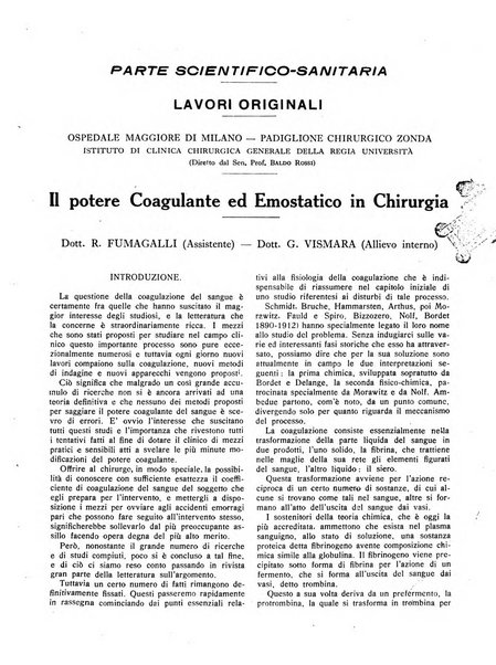 L'Ospedale Maggiore rivista scientifico-pratica dell'Ospedale Maggiore di Milano ed Istituti sanitari annessi