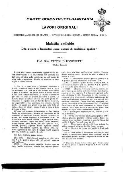 L'Ospedale Maggiore rivista scientifico-pratica dell'Ospedale Maggiore di Milano ed Istituti sanitari annessi