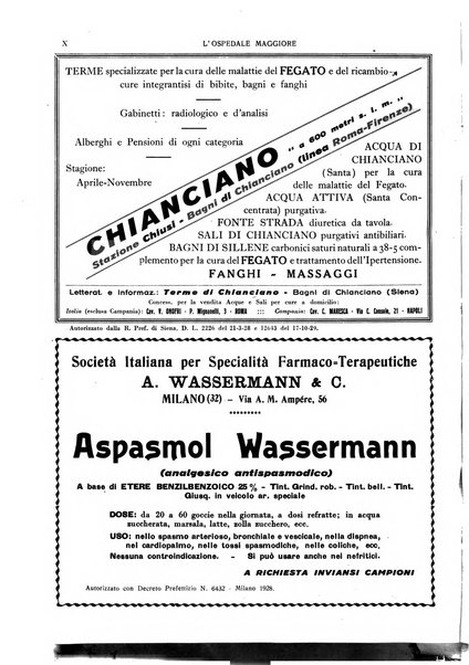 L'Ospedale Maggiore rivista scientifico-pratica dell'Ospedale Maggiore di Milano ed Istituti sanitari annessi