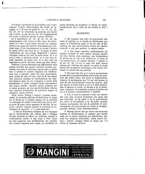 L'Ospedale Maggiore rivista scientifico-pratica dell'Ospedale Maggiore di Milano ed Istituti sanitari annessi