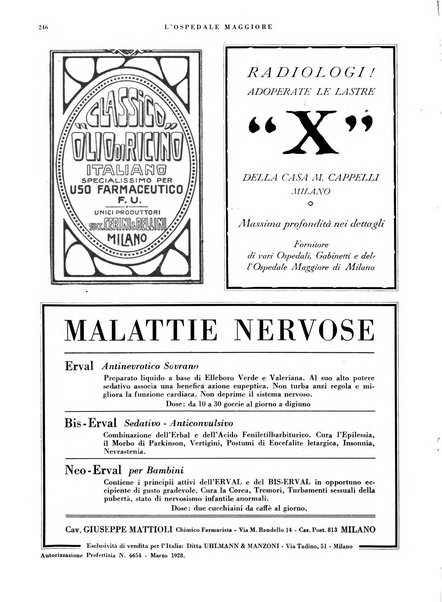 L'Ospedale Maggiore rivista scientifico-pratica dell'Ospedale Maggiore di Milano ed Istituti sanitari annessi