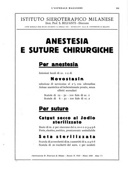 L'Ospedale Maggiore rivista scientifico-pratica dell'Ospedale Maggiore di Milano ed Istituti sanitari annessi