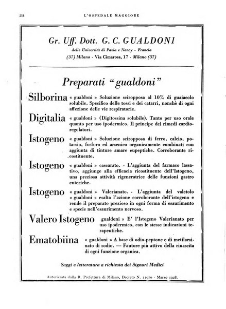 L'Ospedale Maggiore rivista scientifico-pratica dell'Ospedale Maggiore di Milano ed Istituti sanitari annessi