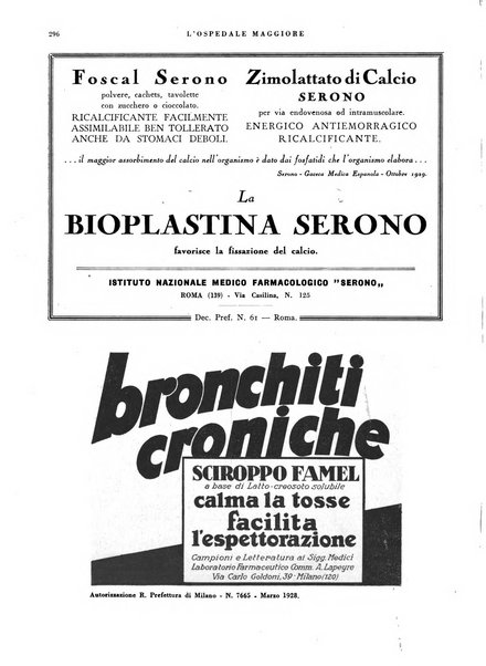 L'Ospedale Maggiore rivista scientifico-pratica dell'Ospedale Maggiore di Milano ed Istituti sanitari annessi