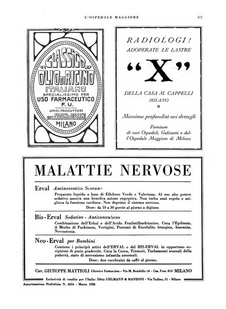 L'Ospedale Maggiore rivista scientifico-pratica dell'Ospedale Maggiore di Milano ed Istituti sanitari annessi