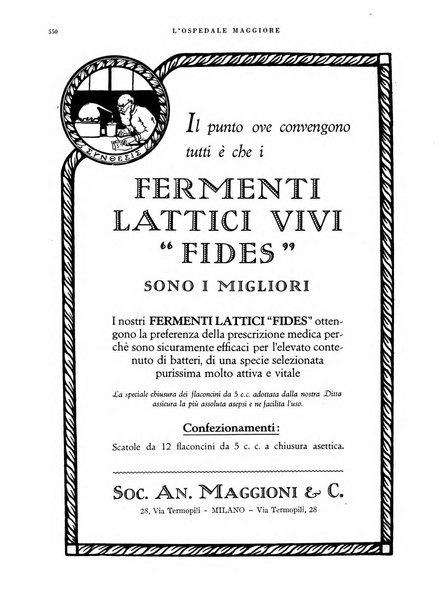 L'Ospedale Maggiore rivista scientifico-pratica dell'Ospedale Maggiore di Milano ed Istituti sanitari annessi