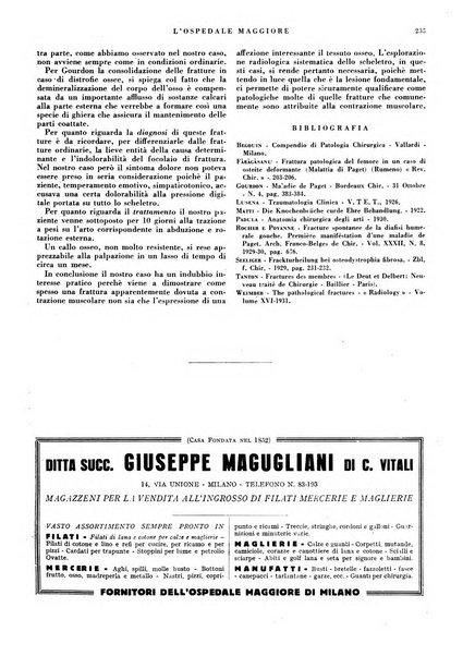 L'Ospedale Maggiore rivista scientifico-pratica dell'Ospedale Maggiore di Milano ed Istituti sanitari annessi