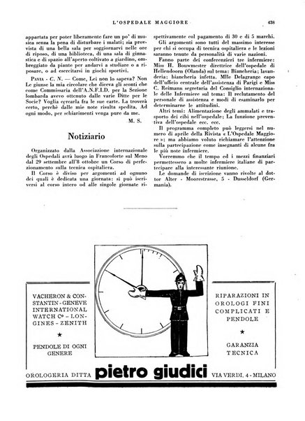 L'Ospedale Maggiore rivista scientifico-pratica dell'Ospedale Maggiore di Milano ed Istituti sanitari annessi