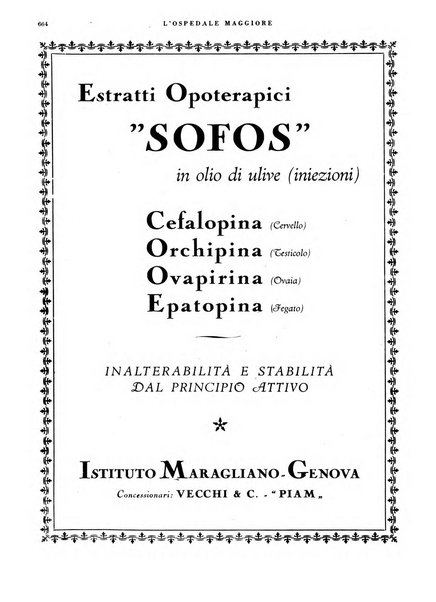 L'Ospedale Maggiore rivista scientifico-pratica dell'Ospedale Maggiore di Milano ed Istituti sanitari annessi