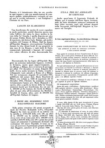 L'Ospedale Maggiore rivista scientifico-pratica dell'Ospedale Maggiore di Milano ed Istituti sanitari annessi