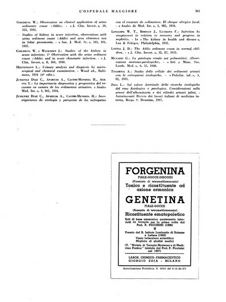 L'Ospedale Maggiore rivista scientifico-pratica dell'Ospedale Maggiore di Milano ed Istituti sanitari annessi