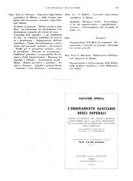 L'Ospedale Maggiore rivista scientifico-pratica dell'Ospedale Maggiore di Milano ed Istituti sanitari annessi