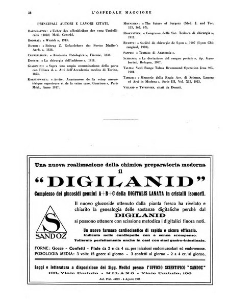 L'Ospedale Maggiore rivista scientifico-pratica dell'Ospedale Maggiore di Milano ed Istituti sanitari annessi