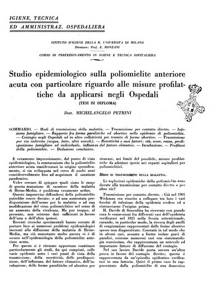 L'Ospedale Maggiore rivista scientifico-pratica dell'Ospedale Maggiore di Milano ed Istituti sanitari annessi