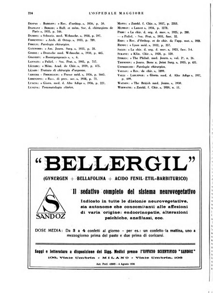 L'Ospedale Maggiore rivista scientifico-pratica dell'Ospedale Maggiore di Milano ed Istituti sanitari annessi