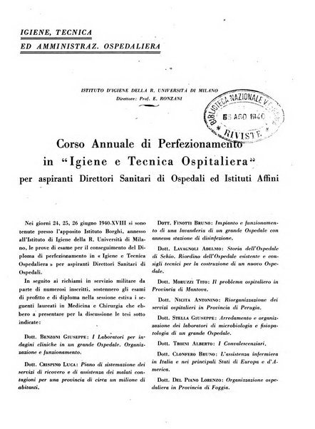 L'Ospedale Maggiore rivista scientifico-pratica dell'Ospedale Maggiore di Milano ed Istituti sanitari annessi