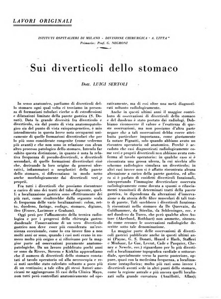 L'Ospedale Maggiore rivista scientifico-pratica dell'Ospedale Maggiore di Milano ed Istituti sanitari annessi