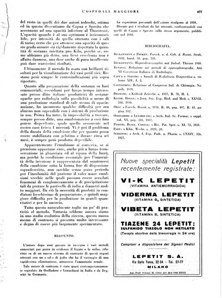 L'Ospedale Maggiore rivista scientifico-pratica dell'Ospedale Maggiore di Milano ed Istituti sanitari annessi