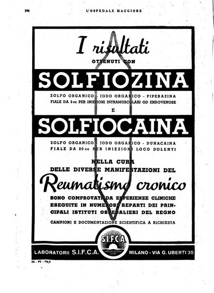 L'Ospedale Maggiore rivista scientifico-pratica dell'Ospedale Maggiore di Milano ed Istituti sanitari annessi