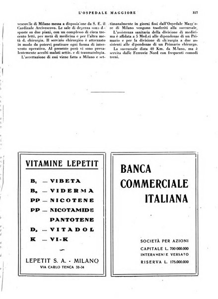 L'Ospedale Maggiore rivista scientifico-pratica dell'Ospedale Maggiore di Milano ed Istituti sanitari annessi