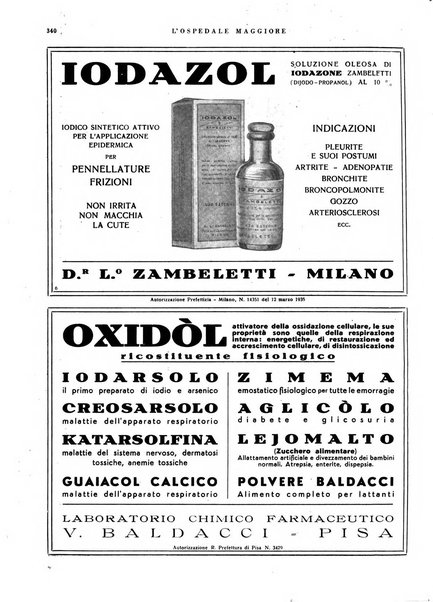 L'Ospedale Maggiore rivista scientifico-pratica dell'Ospedale Maggiore di Milano ed Istituti sanitari annessi