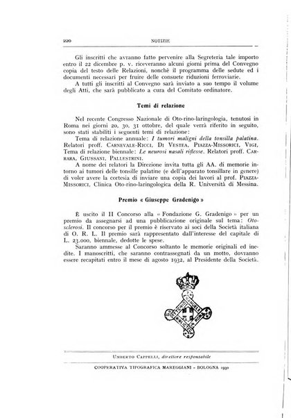 L'oto-rino-laringologia italiana