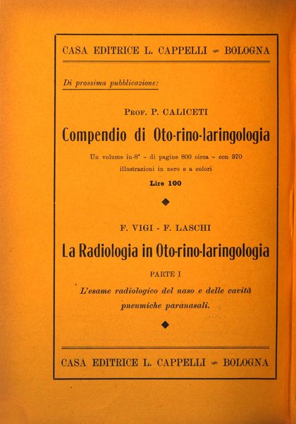 L'oto-rino-laringologia italiana