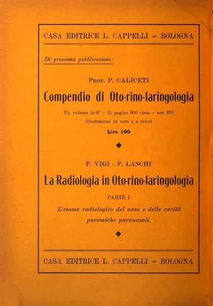 L'oto-rino-laringologia italiana