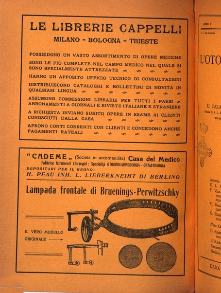 L'oto-rino-laringologia italiana