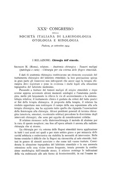 L'oto-rino-laringologia italiana