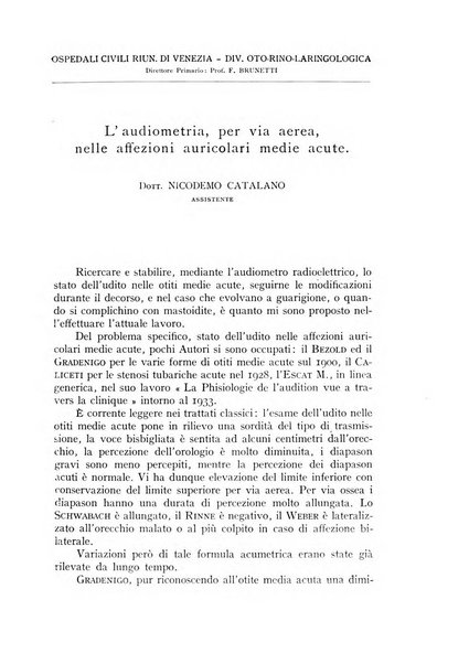 L'oto-rino-laringologia italiana
