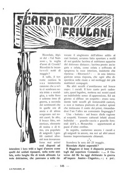 La panarie rivista friulana d'arte e di cultura