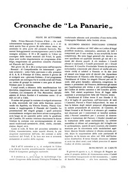 La panarie rivista friulana d'arte e di cultura