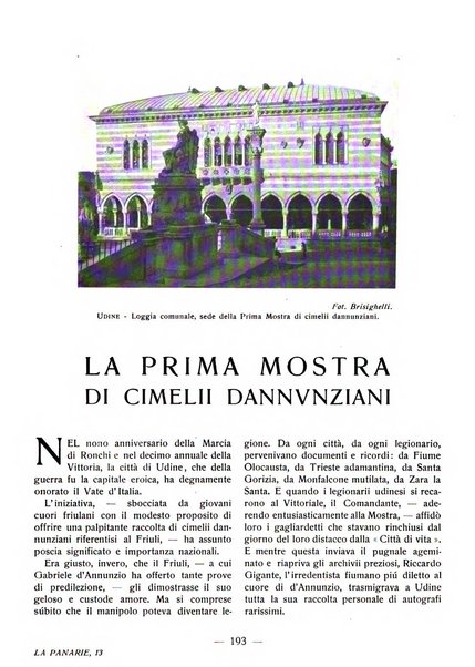 La panarie rivista friulana d'arte e di cultura