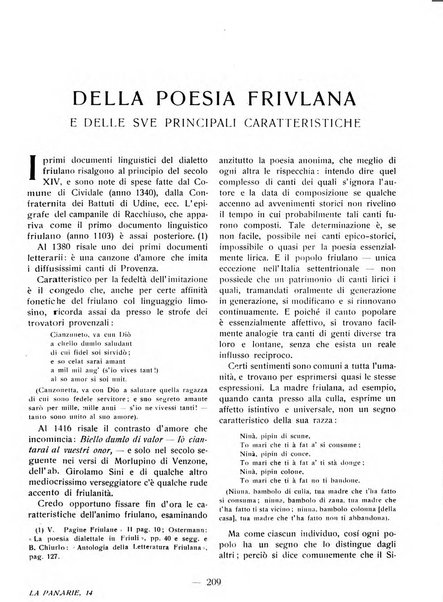 La panarie rivista friulana d'arte e di cultura