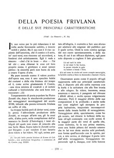 La panarie rivista friulana d'arte e di cultura